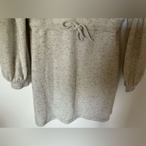 TopShop grey long sleeve drawstring sweater dress size 8 - Picture 4 of 10